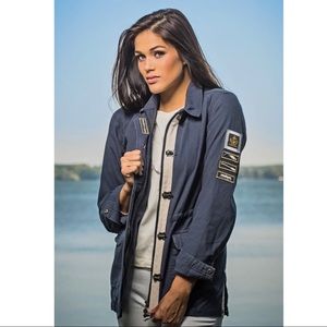 Lakegirl deck coat size large blue new